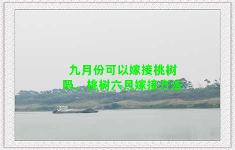 九月份可以嫁接桃树吗，桃树六月嫁接方法