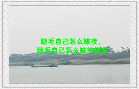 睫毛自己怎么嫁接，睫毛自己怎么嫁接视频